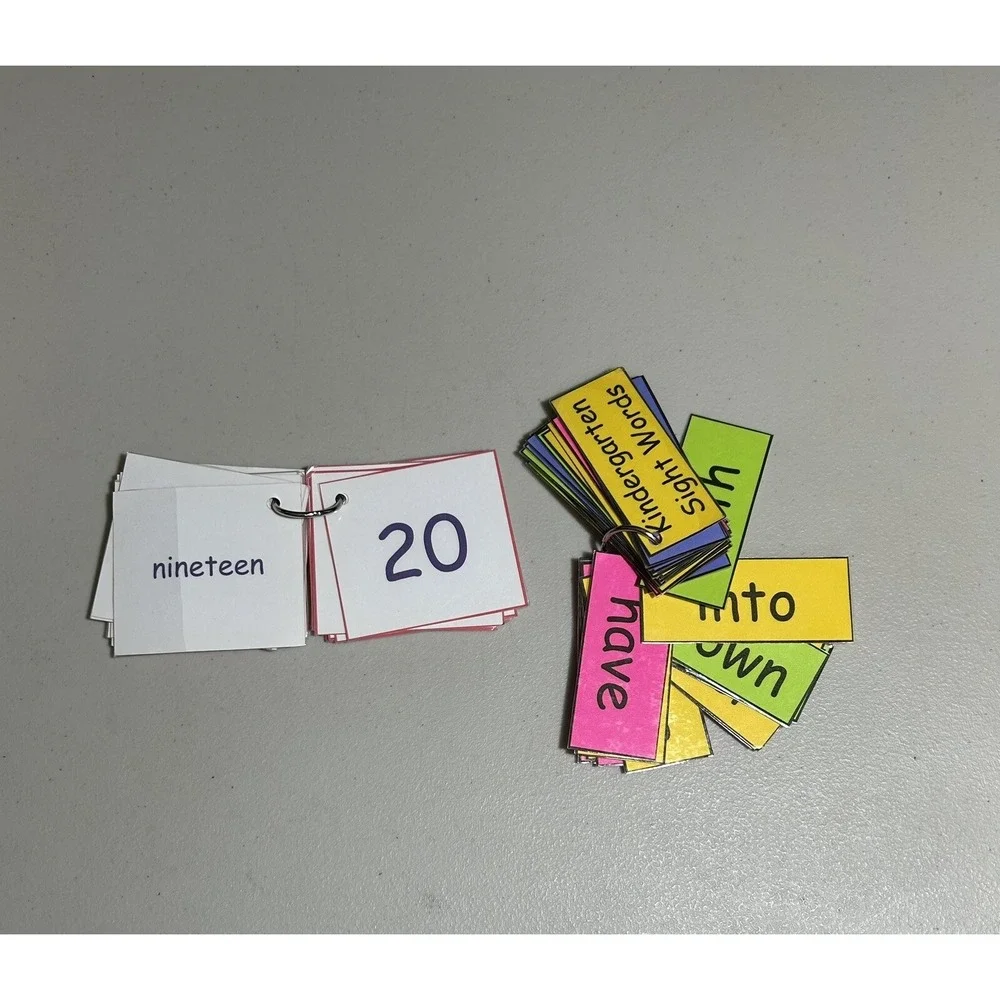 Kindergarten Preschool Sight Words & Numbers 1-30 Educational Flash Cards